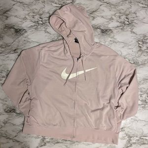 Blush pink Nike zip up sweater.